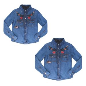 Camisa Jeans Bordada Personalizada 1