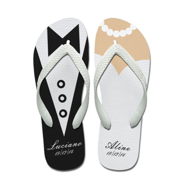 Chinelo Personalizado Casamento