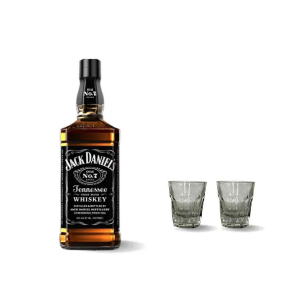 Kit Whisky Jack Daniels com 2 Copos Dose