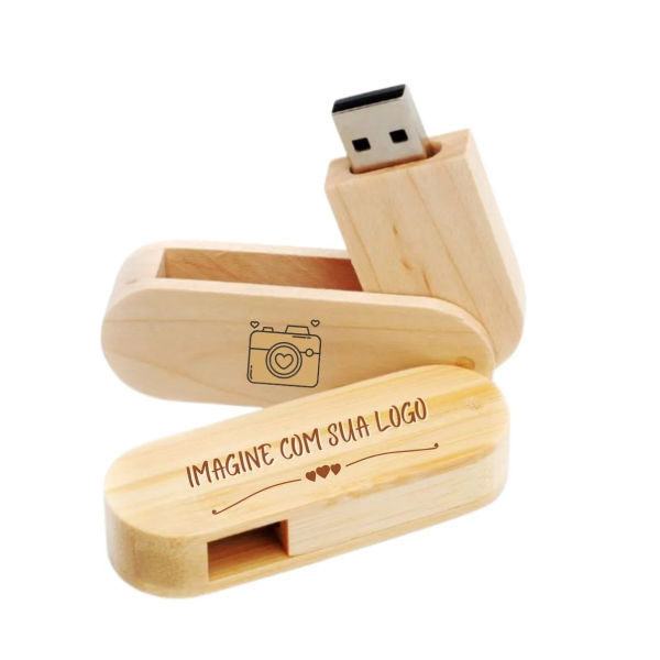 Pen drive ecológico giratório personalizado