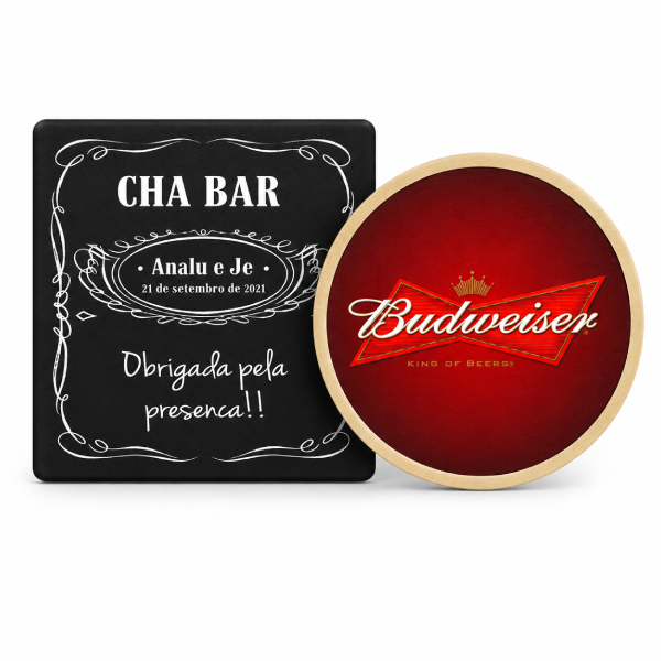 Bolacha Porta Copos Personalizada