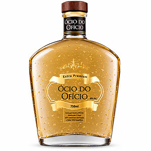 Cachaça Personalizada com Flocos de Ouro