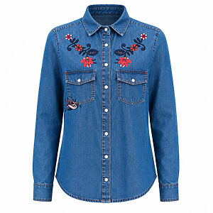 Camisa Jeans Bordada Personalizada