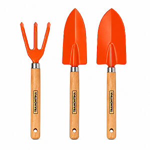 Conjunto Para Jardim Cabo Madeira 3Pcs Personalizado
