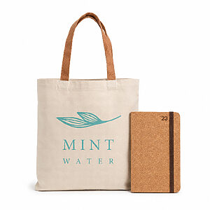 Kit Ecológico Ecobag e Agenda Cortiça