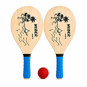Kit Par De Raquetes De Praia com Bola