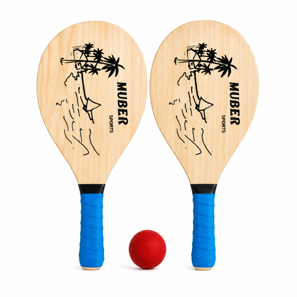 Kit Par De Raquetes De Praia com Bola