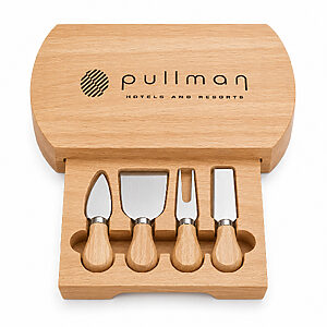Kit Queijo em Madeira Personalizado