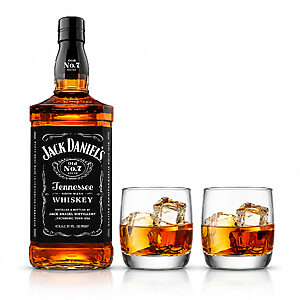 Kit Whisky Jack Daniels com 2 Copos
