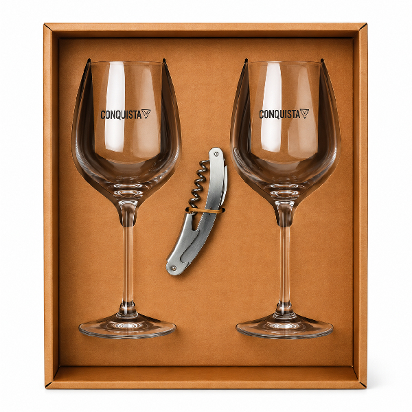 Kit vinho com Taças Personalizadas