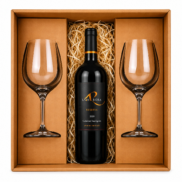 Kit Vinho com Taças Presente Empresas