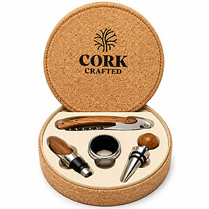 Kit Vinho em Cortiça Personalizado