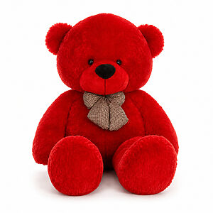 Mascote de Pelúcia Urso Vermelho