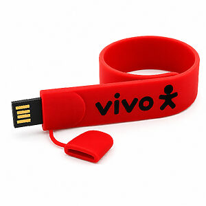 Pen Drive Pulseira Colorida Personalizada