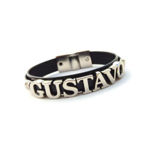 Pulseira masculina personalizada com nome