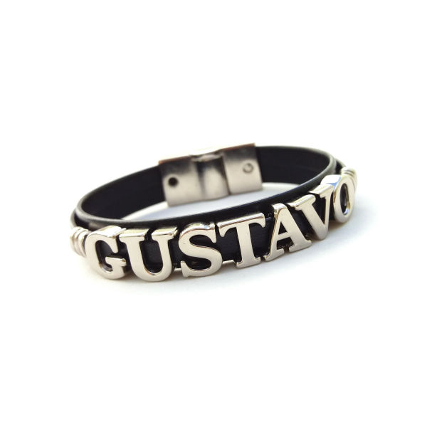Pulseira masculina personalizada com nome
