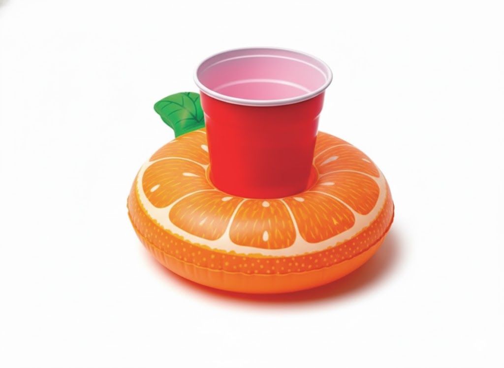 Boia para copo laranja