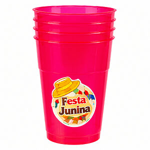 Copo Neon Festa Junina Personalizado