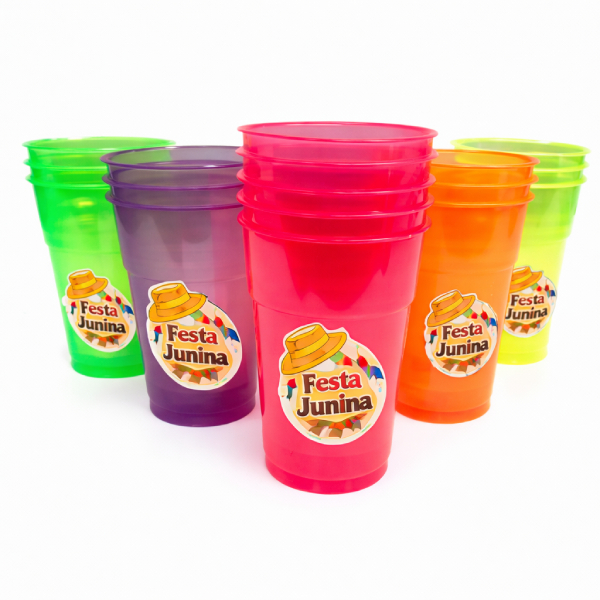 Copo Neon Festa Junina Personalizado