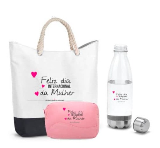 Kit Estojo Dia da Mulher Personalizado