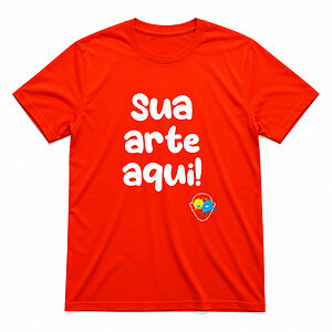 Camiseta Laranja Personalizada em Algodão ou Dryfit