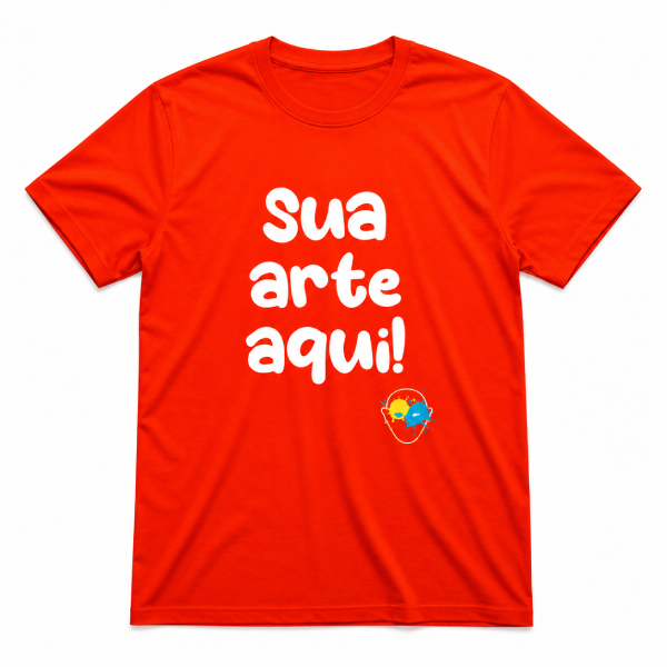 Camiseta Laranja Personalizada em Algodão ou Dryfit