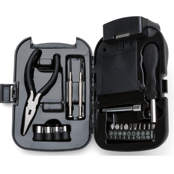 Kit Ferramenta 19 Peças com Lanterna Personalizado