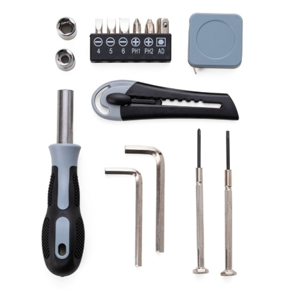 Lanterna com Kit Ferramentas 15 Peças Personalizado