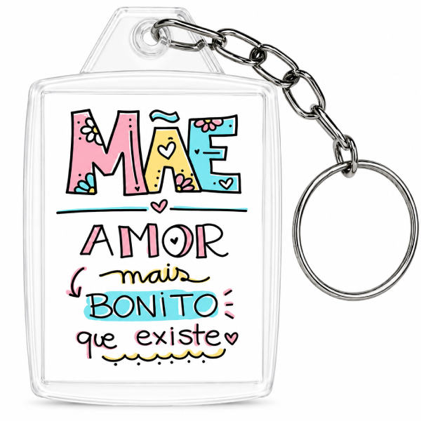 Chaveiro de Acrílico Dia das Mães