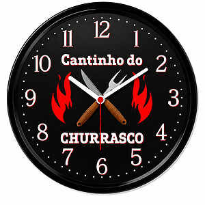 Churrasco Personalizado Relógio de Parede