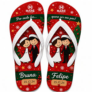 Chinelos Personalizados Natal