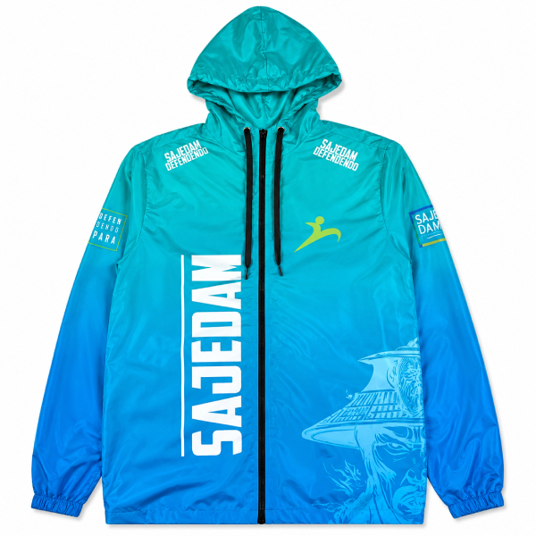 Corta Vento Personalizado Degradê Azul Sajedan