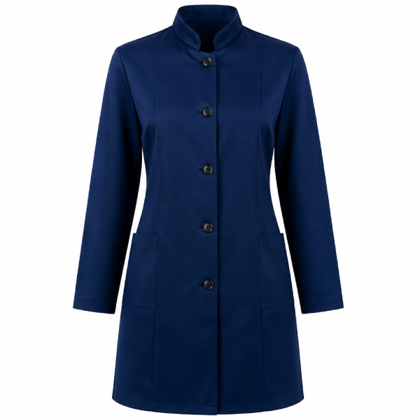 Jaleco Feminino Gola Padre Azul