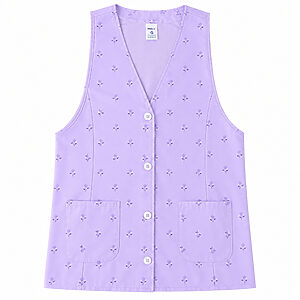 Jaleco Feminino Floral com Botões na Manga