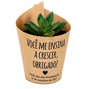 Mini Suculenta com Rótulo Personalizado