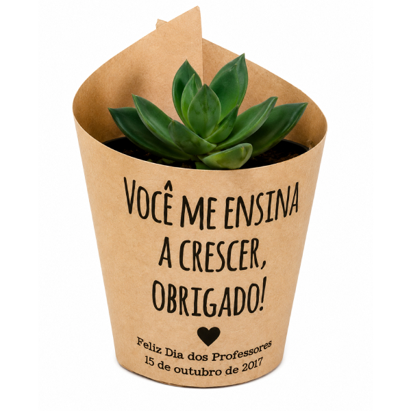 Mini Suculenta com Rótulo Personalizado