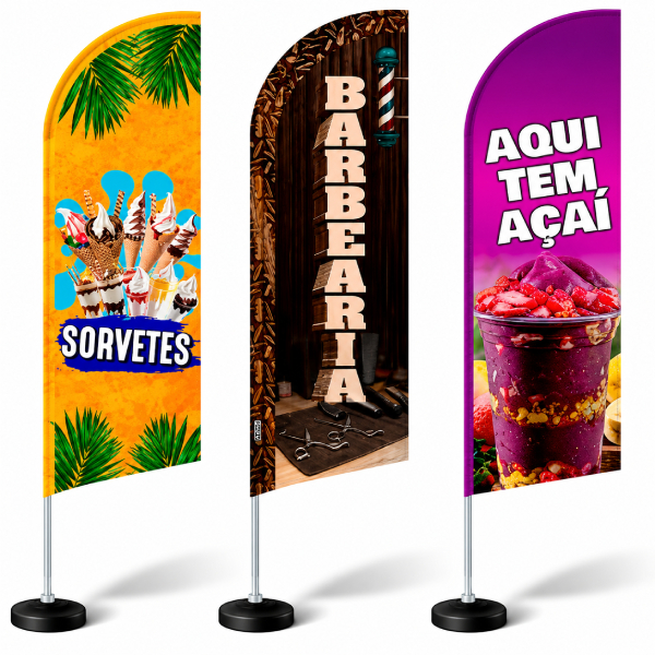 Wind Banner Personalizado Uso em Ambientes Externos