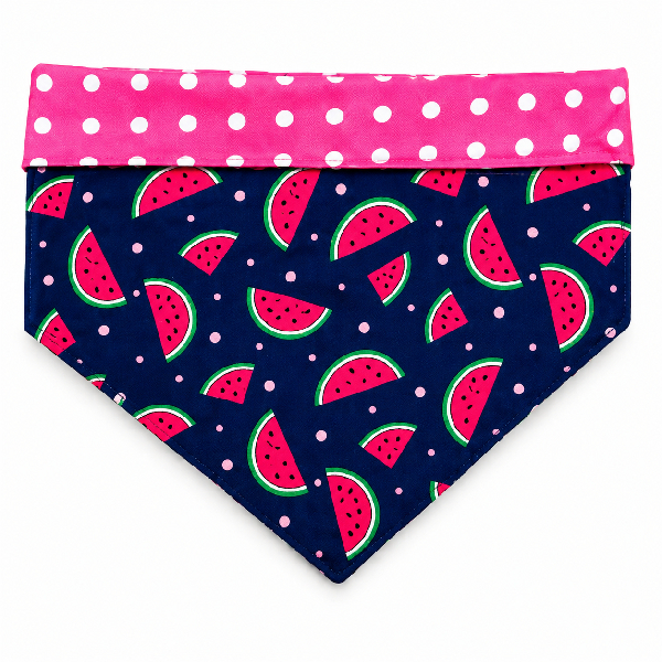 Bandana Dupla Face Melancia Rosa