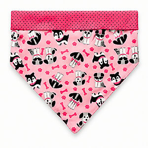 Bandana Dupla Face Puppy Rosa