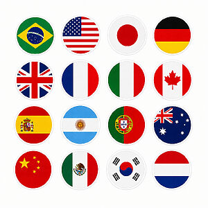 Adesivo Resinado de Países Personalizado